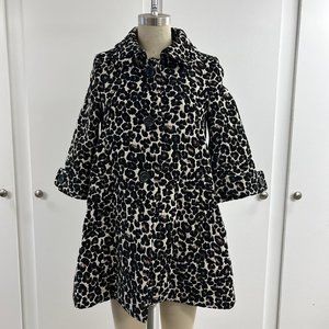 Vintage Leopard Swing Coat - Size Small